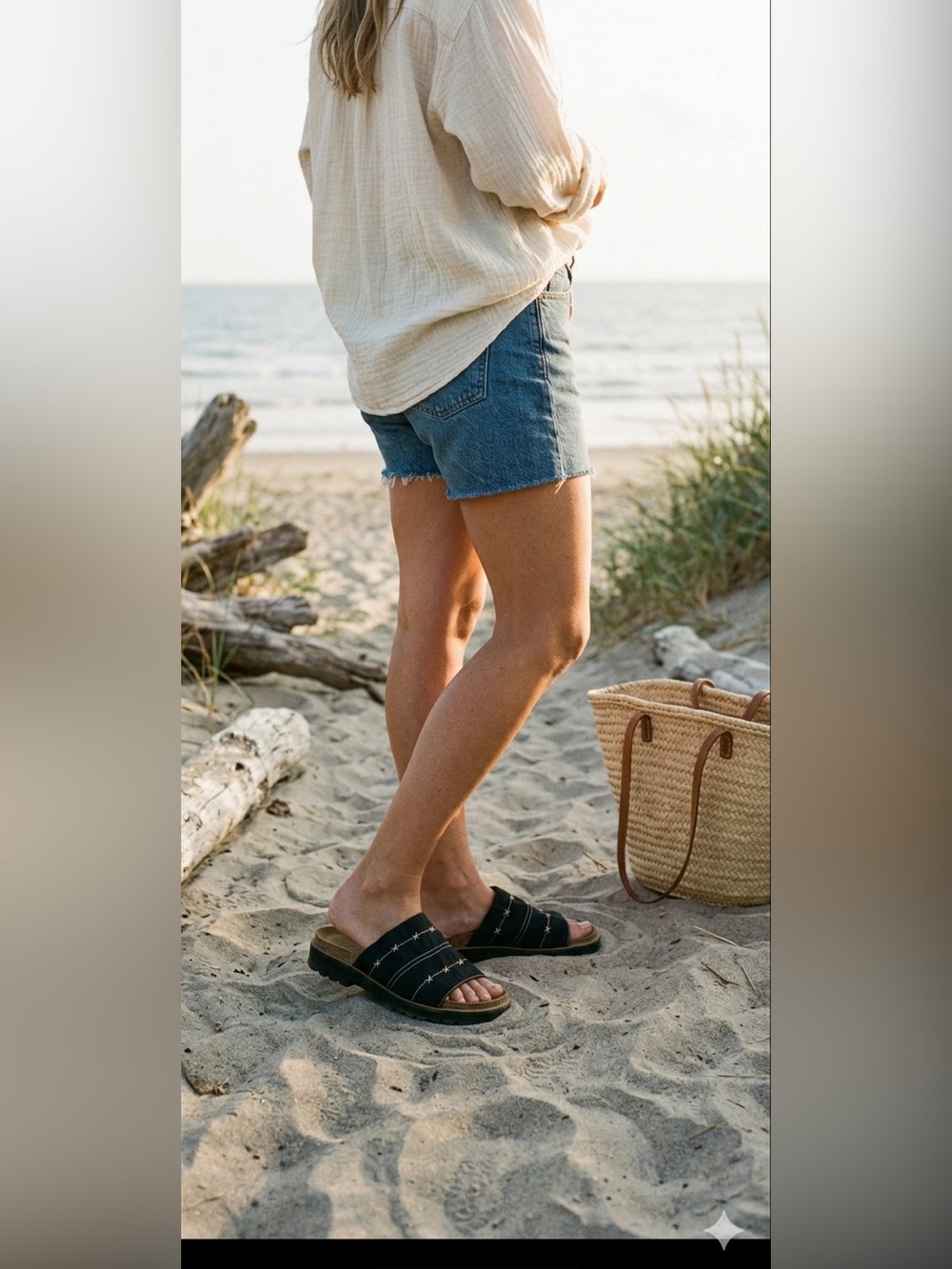 NAOT black Canvas Stretch Hydra Slip On Sandal Cork
Suede Footbed size 41